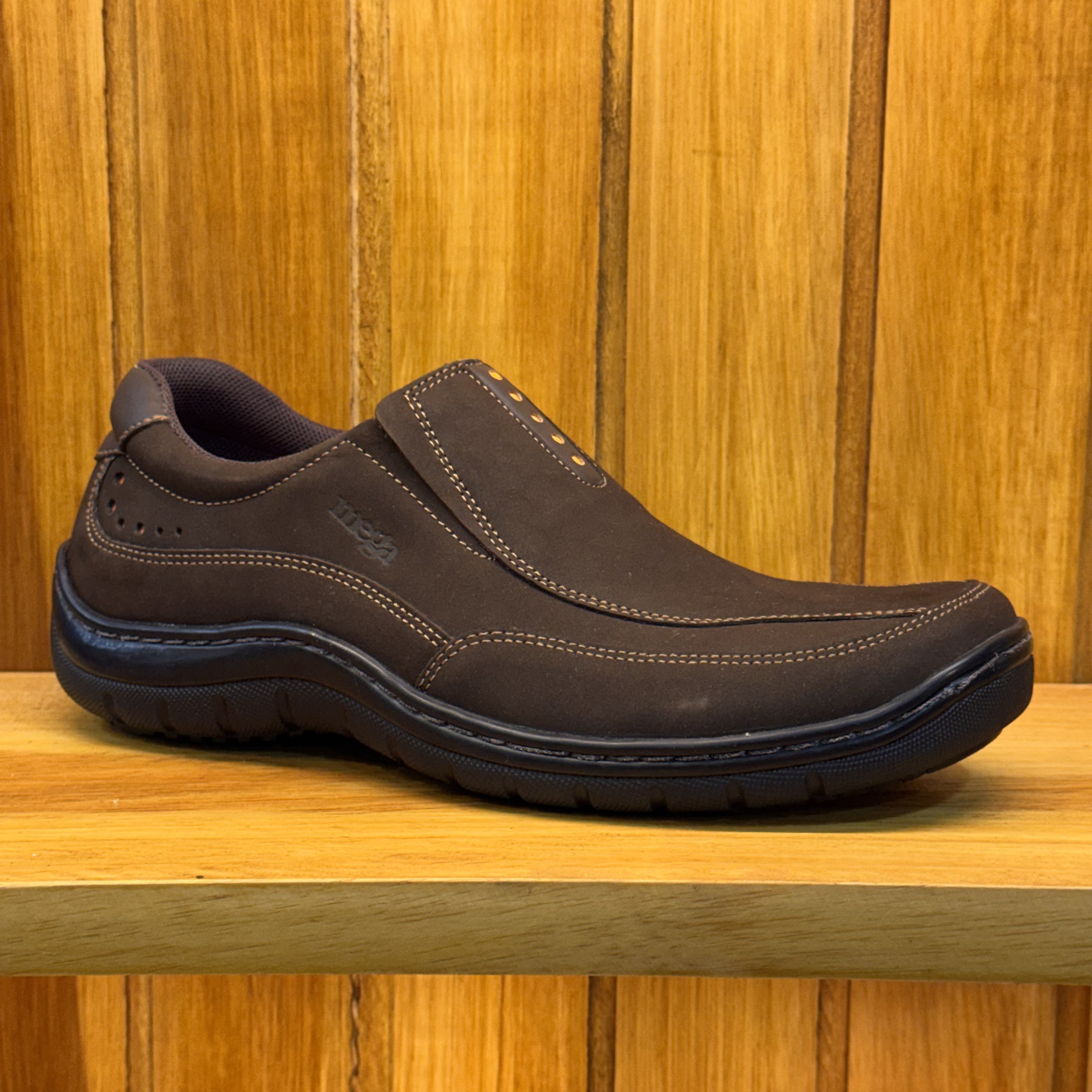 ZAPATO CASUAL MEGA SIN TRENZAS MARRÓN GAMUZA