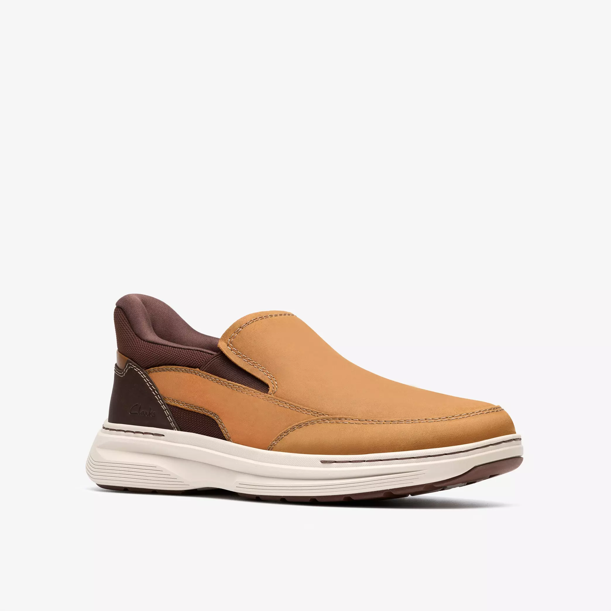 ZAPATO CLARKS CASUAL DE PORTIVO SIN TRENZAS MARRON