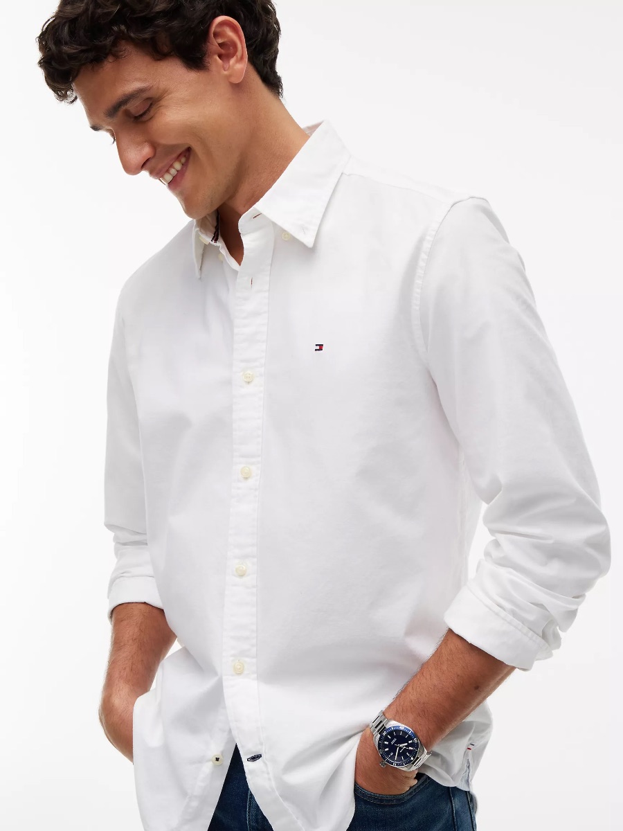 CAMISA TOMMY REGULAR FIT STRETCH MANGA LARGA